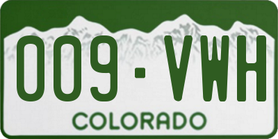 CO license plate 009VWH
