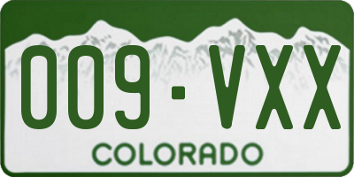 CO license plate 009VXX