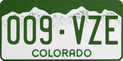 CO license plate 009VZE