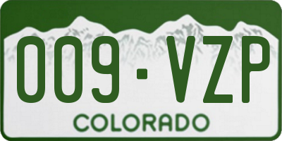 CO license plate 009VZP