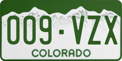 CO license plate 009VZX