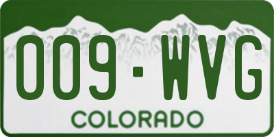 CO license plate 009WVG