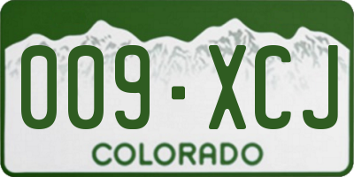 CO license plate 009XCJ