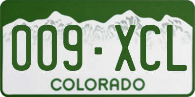 CO license plate 009XCL