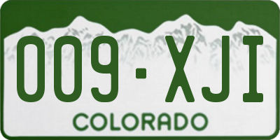 CO license plate 009XJI