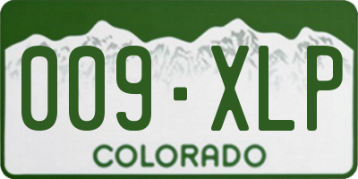 CO license plate 009XLP