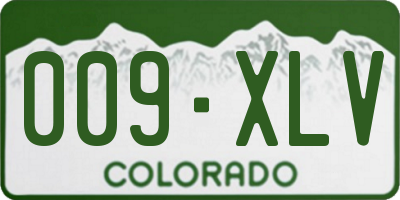 CO license plate 009XLV