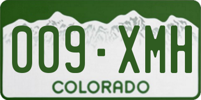 CO license plate 009XMH