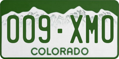 CO license plate 009XMO
