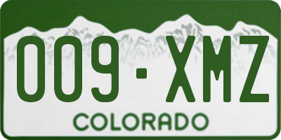 CO license plate 009XMZ