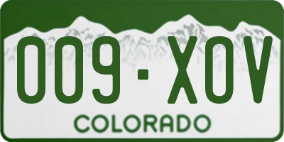 CO license plate 009XOV