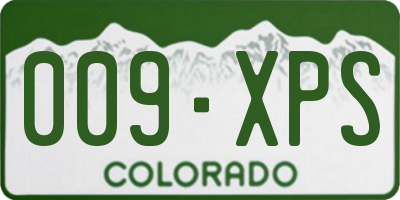 CO license plate 009XPS