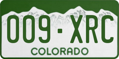 CO license plate 009XRC