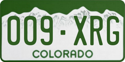 CO license plate 009XRG