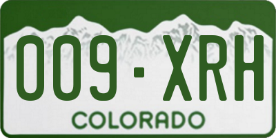 CO license plate 009XRH