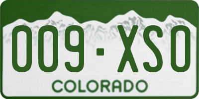 CO license plate 009XSO