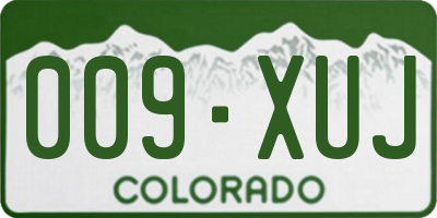 CO license plate 009XUJ