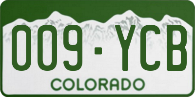 CO license plate 009YCB