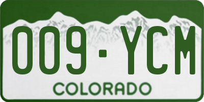 CO license plate 009YCM