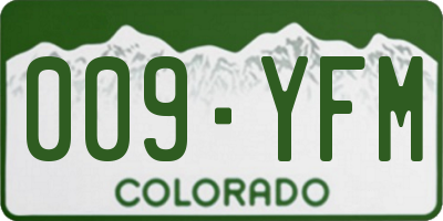 CO license plate 009YFM