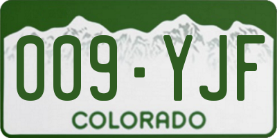 CO license plate 009YJF