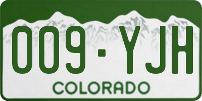 CO license plate 009YJH