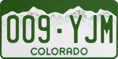 CO license plate 009YJM