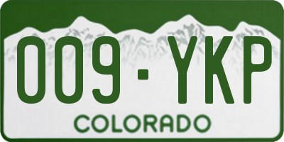 CO license plate 009YKP