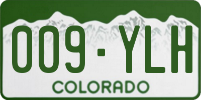 CO license plate 009YLH