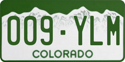 CO license plate 009YLM