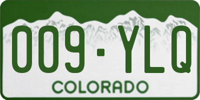 CO license plate 009YLQ