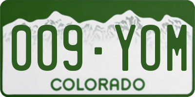 CO license plate 009YOM