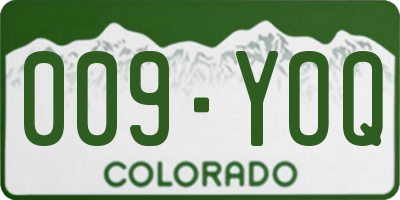 CO license plate 009YOQ