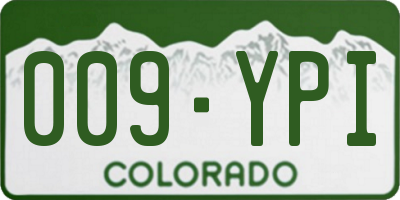 CO license plate 009YPI