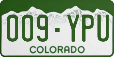 CO license plate 009YPU