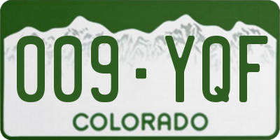 CO license plate 009YQF