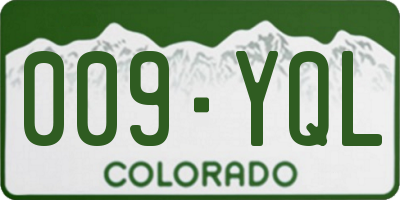 CO license plate 009YQL