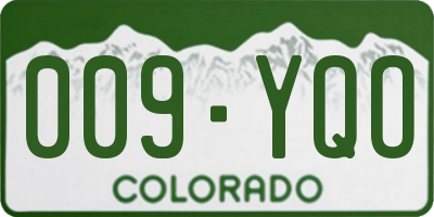 CO license plate 009YQO