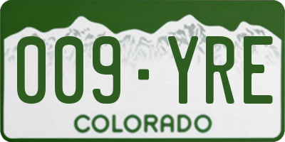 CO license plate 009YRE
