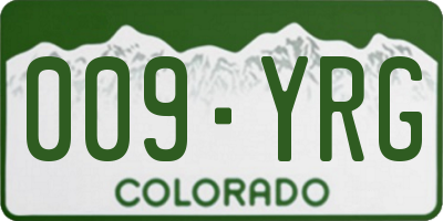 CO license plate 009YRG