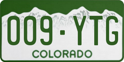 CO license plate 009YTG