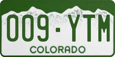 CO license plate 009YTM