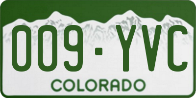 CO license plate 009YVC