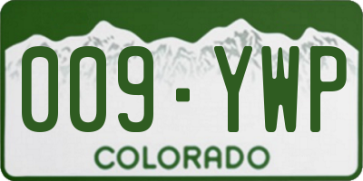 CO license plate 009YWP