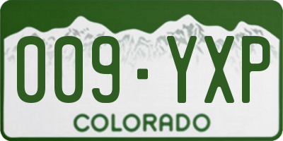 CO license plate 009YXP