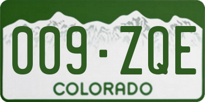 CO license plate 009ZQE