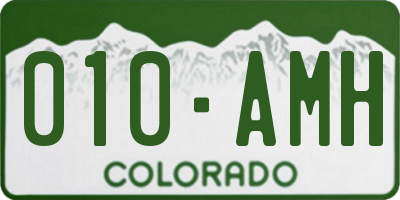 CO license plate 010AMH