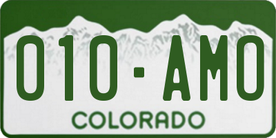 CO license plate 010AMO