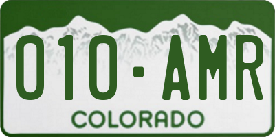 CO license plate 010AMR