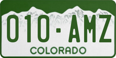 CO license plate 010AMZ